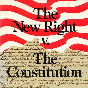 An image of the U.S. Constitution superimposed by red and white stripes which appear to be eroding the Constitutional text. 